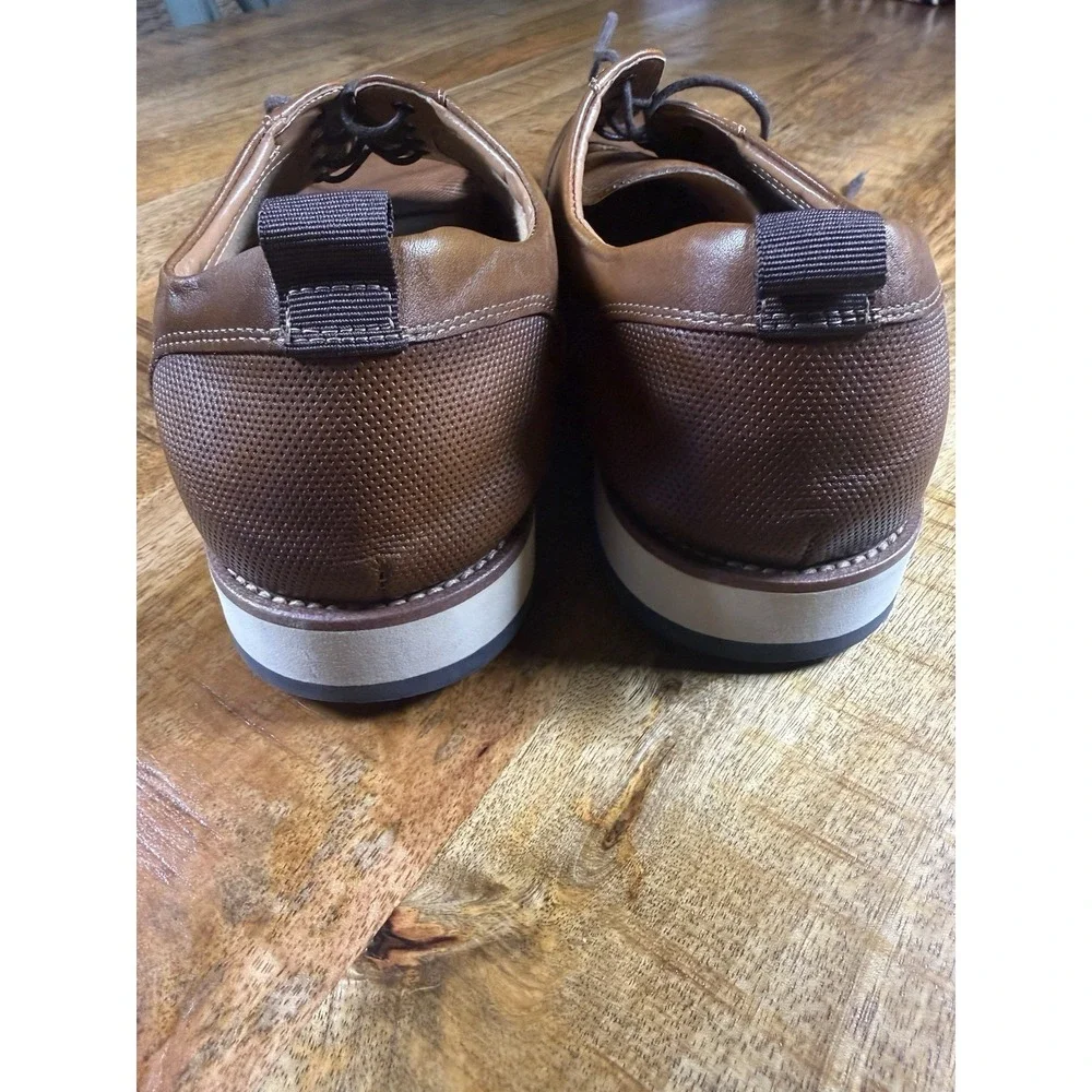 Steve Madden Cedrick Men's Size 10 Brown Leather Oxford Dress Shoes Perforated